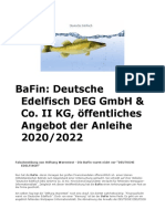BaFin - Deutsche Edelfisch DEG GmbH Angebot Anleihe 2020 - 2022