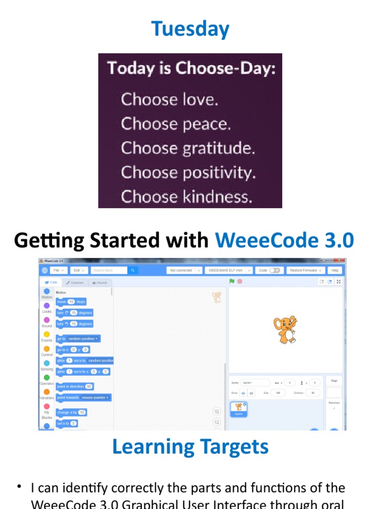 Getting Started with WeeeCode 3.0 | PDF | Scratch (Programming Language ...