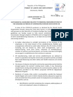 Labor Advisory No. 11 20 Supplemental Guidelines Relative to the Remedial Measures in View of the Ongoing Outbreak of Coronavirus Disease 2019 COVID 19