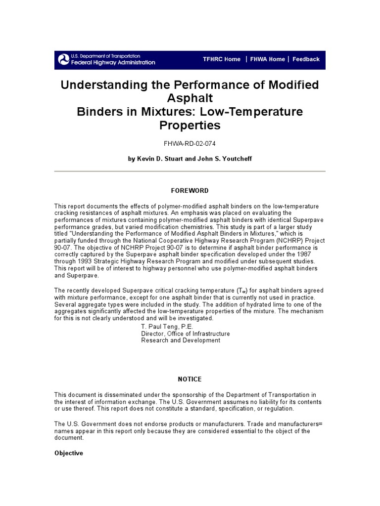 Understanding The Performance of Modified Asphalt | PDF | Fracture ...