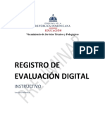 Instructivo Registro de Evaluación Digital