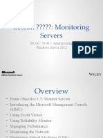 Lesson ?????: Monitoring Servers: MOAC 70-411: Administering Windows Server 2012