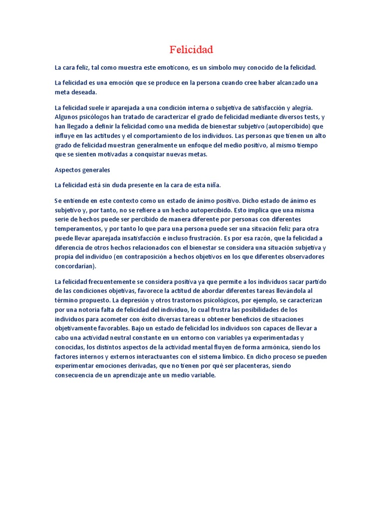 Felicidad | PDF | Estilo de vida