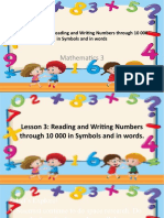 Mathematics 3: Whole Numbers: Reading and Writing Numbers Through 10 000 in Symbols and in Words