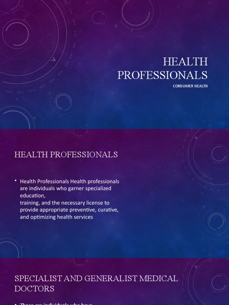 Health Professionals PDF Health Professional Health Care