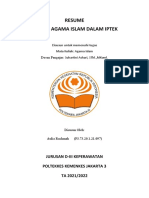 Resume Konsep Agama Islam Dalam IPTEK