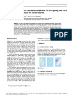 Comparison of Two Calculation Methods For Designing The Solar Electric Power System For Small Islands