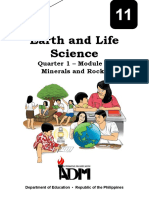 Earth and Life Science: Quarter 1 - Module 3: Minerals and Rocks