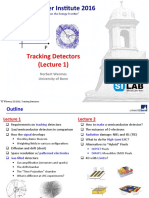 SLAC Summer Ins-Tute 2016: Tracking Detectors (Lecture 1)