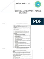Engineering Technology: Automobile Electrical and Electronic Systems ETA211TC3