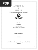 Crocs Inc. (Footwear Manufacturing Company) : A Study On 4P'S