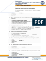 Cnat Questions - Anatomy and Physiology: Nueva Ecija University of Science and