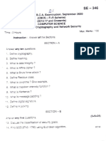 21 Cryptography and Network Security - Sep 2020 (CBCS - F+R 2016-17 and Onwards