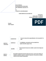 Cuadro Sinoptico de Objetivos Proyecto I