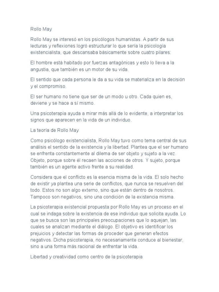 Rollo May | PDF | Sicología | Existencialismo