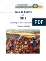 Course Guide in GE2: (Readings in The Philippine History)