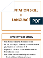 Pln-Presentation Skill II