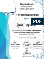 Angelle T. Ampoloquio: Certificate of Participation