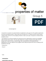 Thermal Properties of Matter: Group 5