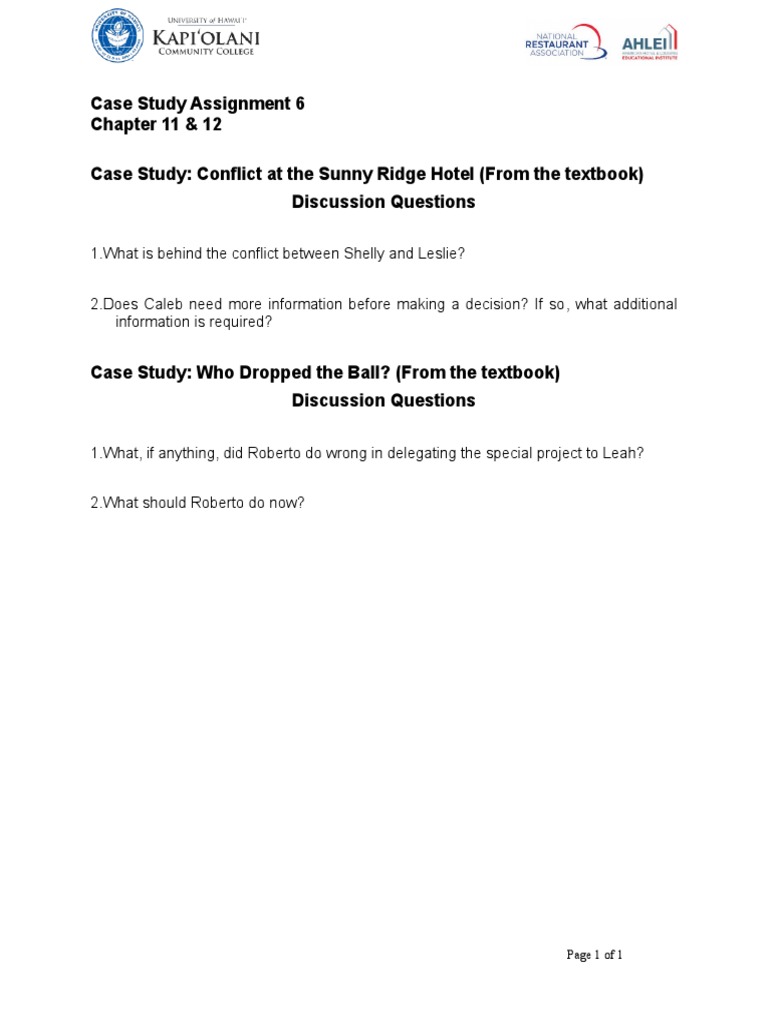Conflict Resolution Case Studies Analysis | PDF | Wellness