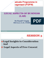 Post Graduate Programme in Management (PGPM) : Legal Aspects of Business (LAB)