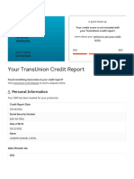 Your Transunion Credit Report: Personal Information