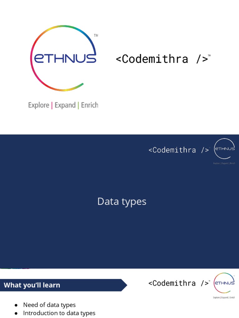 2.data Types | PDF | Method (Computer Programming) | Programming