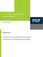 It Service Management Implementation: Alan Mcsweeney