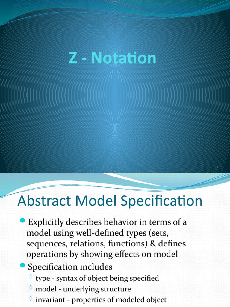 Z Notation PDF Conceptual Model Programming Paradigms