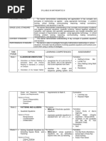 Time Frame Topics Learning Competencies Assessment: Classroom Orientation