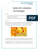 Obtencion de Limoneno de Naranjas