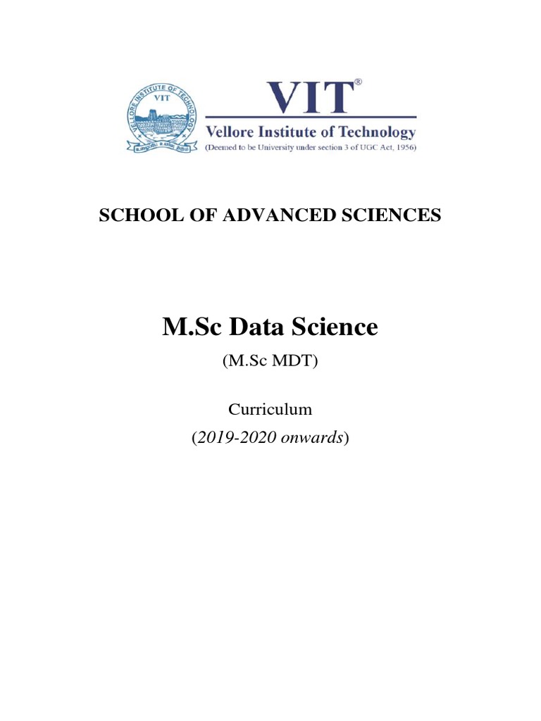 M.Sc Data Science Curriculum Overview | PDF | Big Data | Scientific Method