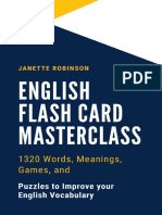 English Flash Card Masterclass 1320 Words, Meanings, Games, and Puzzles To Improve Your English Vocabulary by Robinson, Janette