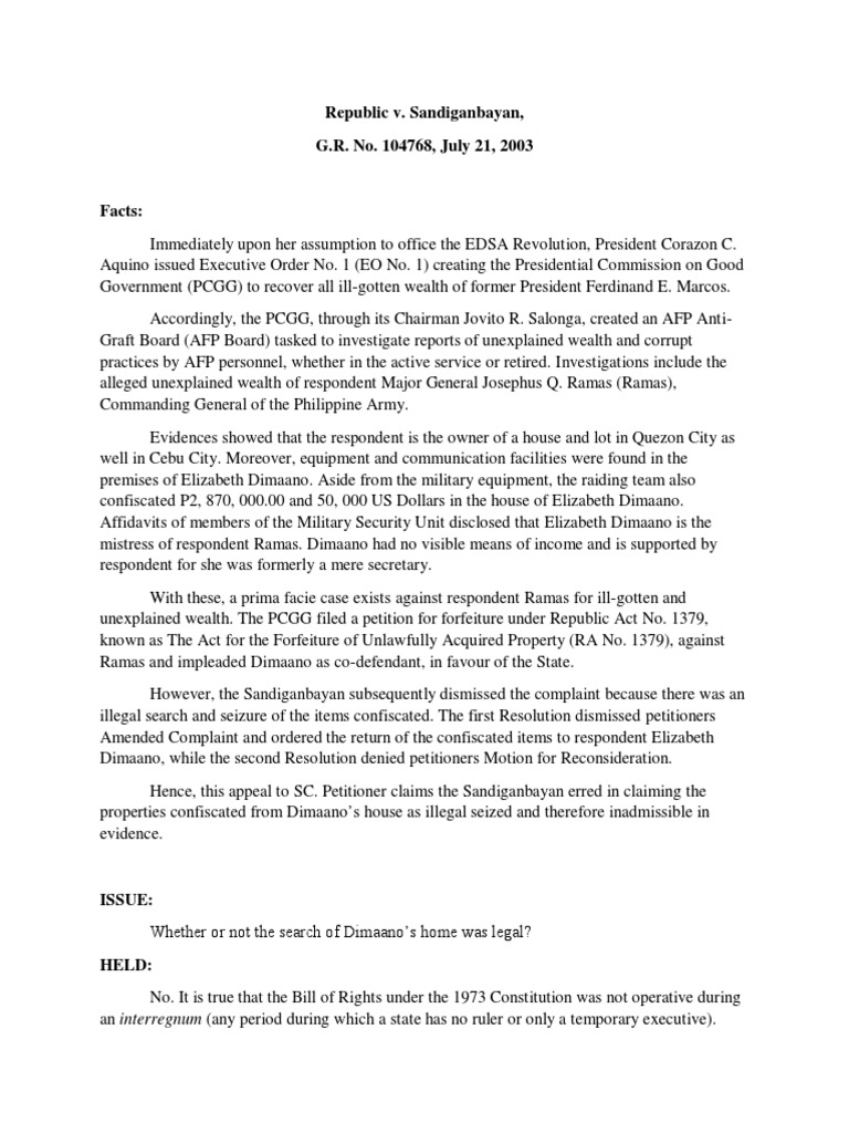 Republic v sandiganbayan g r no 104768 july 21 2003 pdf