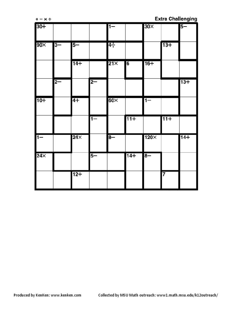 KenKen Puzzle Collection and Resources | PDF | Sports & Recreation