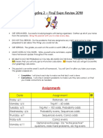 Algebra 2 Honors Final REVIEW June 2018