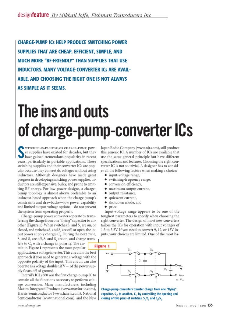 Charge Pump Converter ICs | PDF | Power Supply | Capacitor