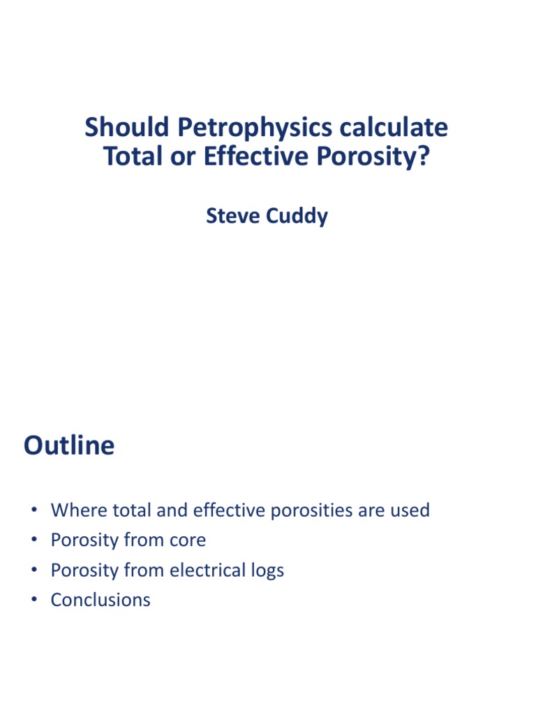 Total vs Effective Porosity in Petrophysics | PDF | Porosity | Earth ...
