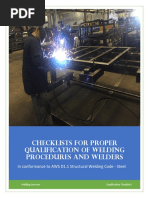 Qualification Checklists For WPS PQR - Welding Answers