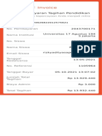 Invoice Pendidikan Universitas 17 Agustus 1945