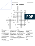 Supply and Demand Crossword 1