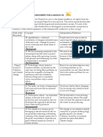 Worksheet Envi and Theo Concepts