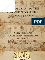 THE Philosophy of The Human Person: Introduction To