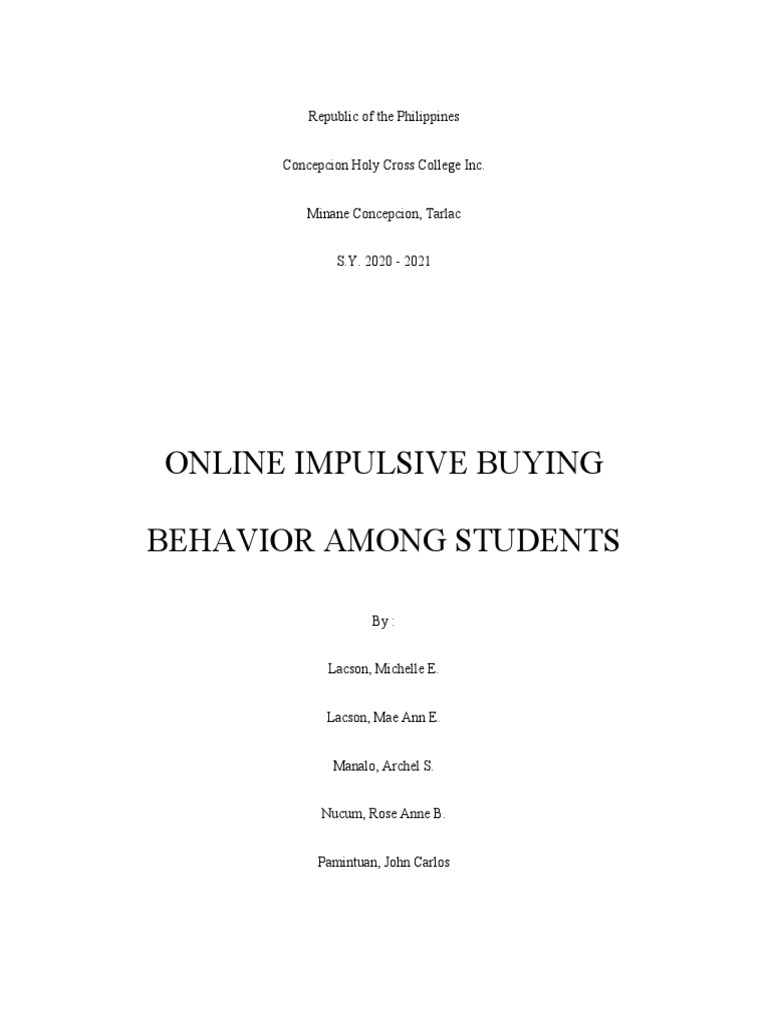 Online Impulsive Buying Among Students | PDF | Online Shopping | E Commerce