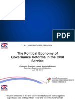 The Political Economy of Governance Reforms in The Civil Service - Professor Emeritus Leonor M. Briones