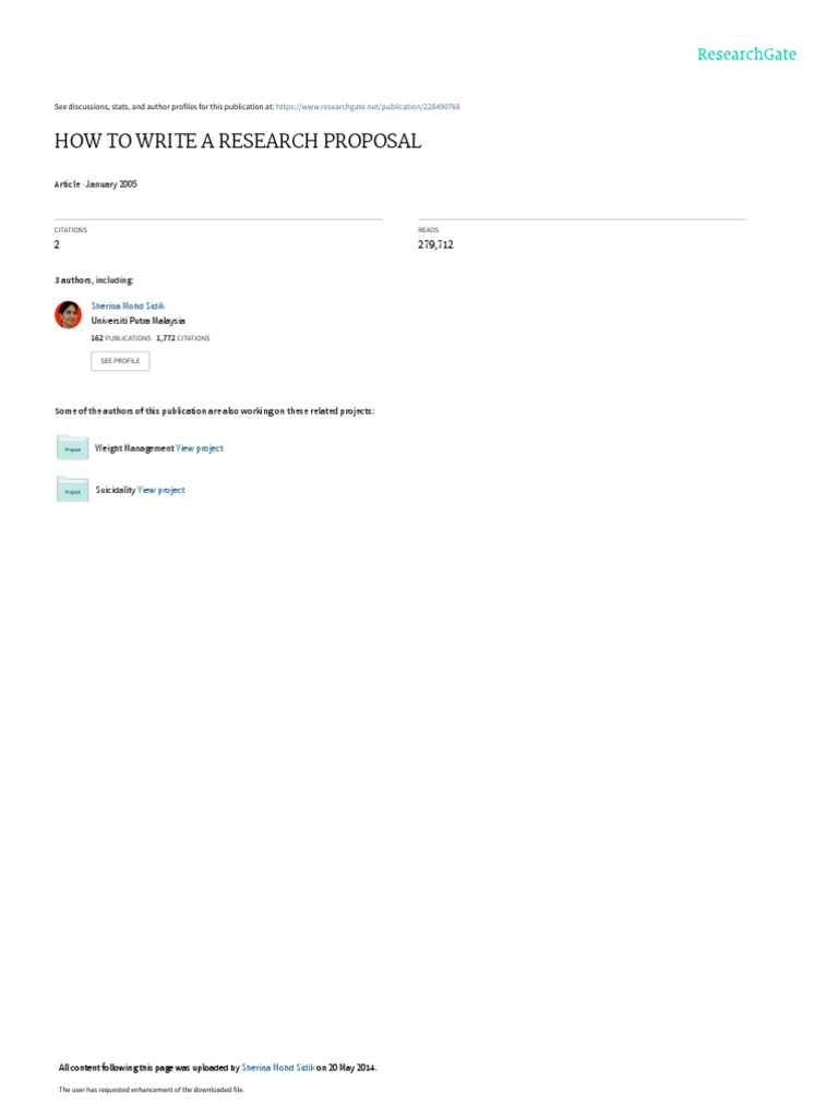 How To Write A Research Proposal | PDF | Data | Scientific Method