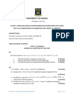 University of Ghana: This Paper Contains Two Parts (PART I and PART II) Answer All Questions From Both PARTS