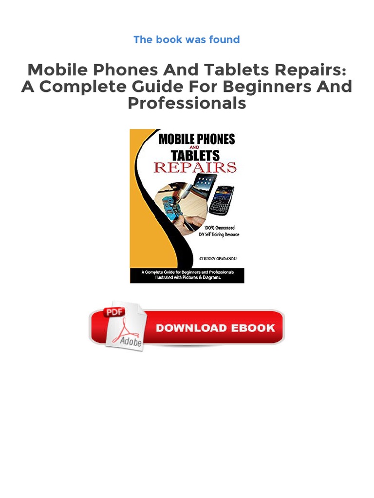 Mobile Phones & Tablets Repair Guide | PDF | Mobile App | Tablet Computer