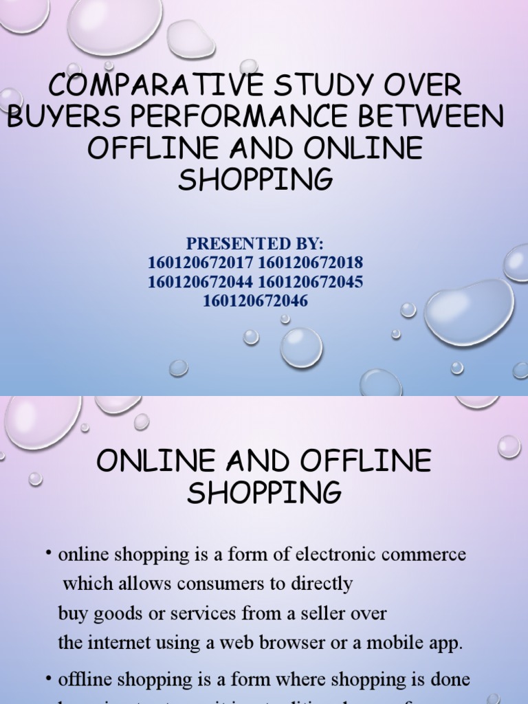 Comparative Analysis of Online and Offline Shopping Behaviors and ...
