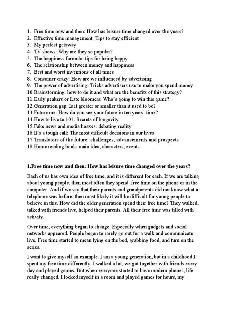 Ee Time Now and Then How Has Leisure Time Changed Over The Years